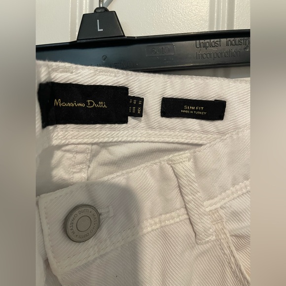 Massimo Dutti White Straight Leg Pants Size 27 Women’s - NWOT - Picture 7 of 8